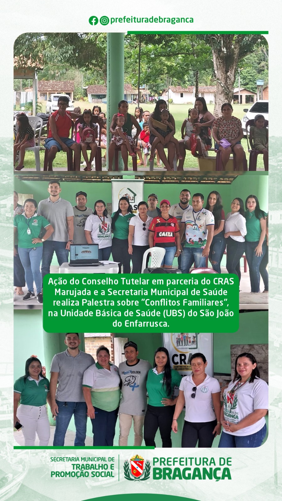 PALESTRA SOBRE “CONFLITOS FAMILIARES”, NA UBS DO SÃO JOÃO DO ENFARRUSCA.