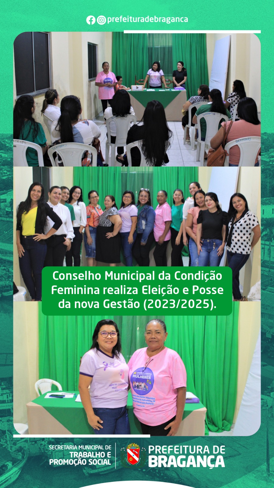 CONSELHO MUNICIPAL DA CONDIÇÃO FEMININA REALIZA ELEIÇÃO E POSSE DA NOVA GESTÃO (2023/2025).