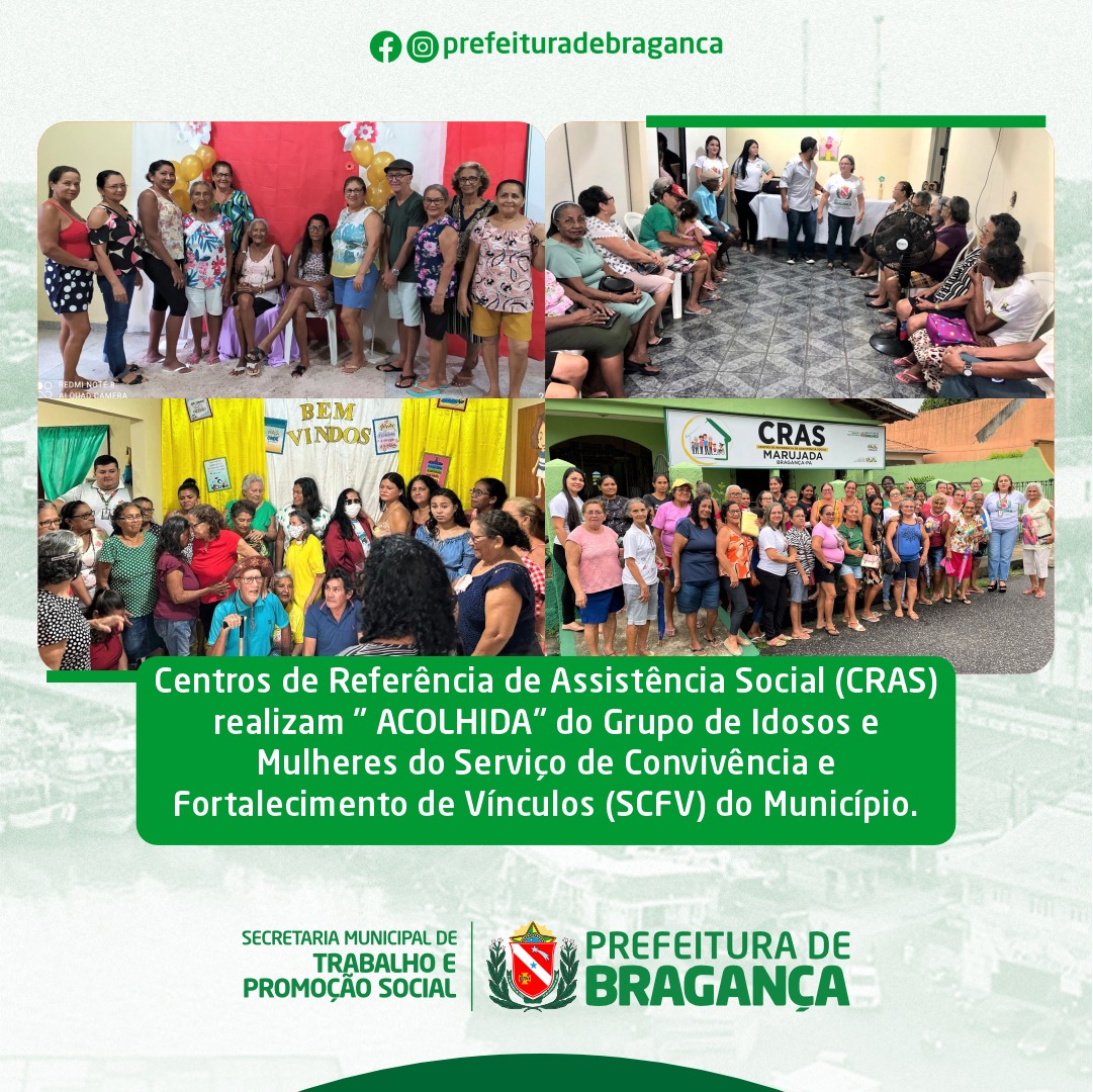 ACOLHIDA DO GRUPO DE IDOSOS E MULHERES DO SCFV DO MUNICÍPIO.