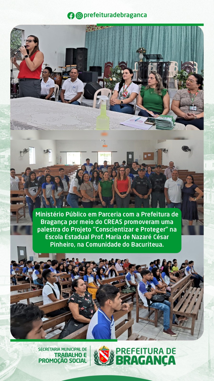 PALESTRA: PROJETO CONSCIENTIZAR E PROTEGER