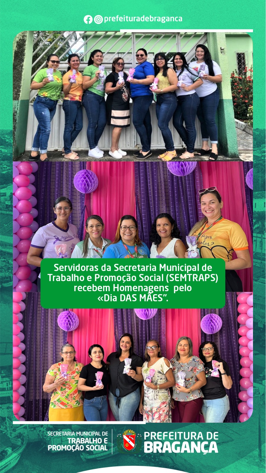 HOMENAGENS PELO DIA DAS MAES.