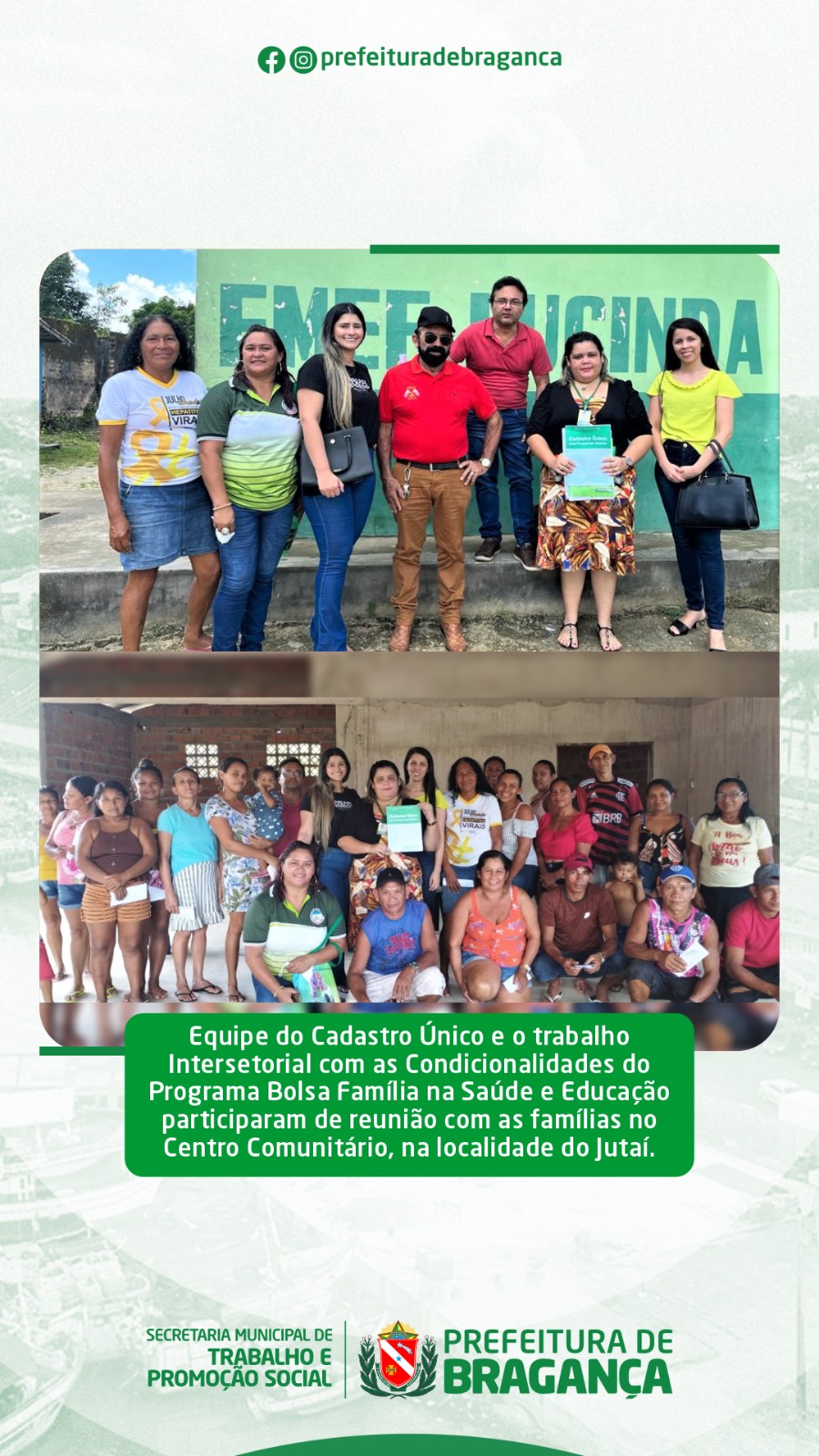 REUNIÃO COM AS FAMÍLIAS NA LOCALIDADE DO IUTAÍ.