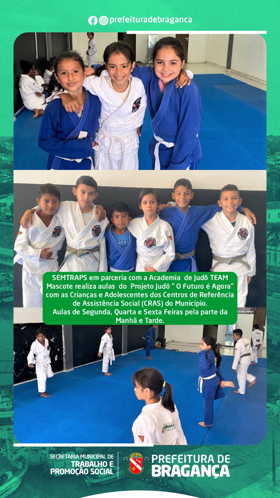 AULAS DO PROJETO JUDÔ.