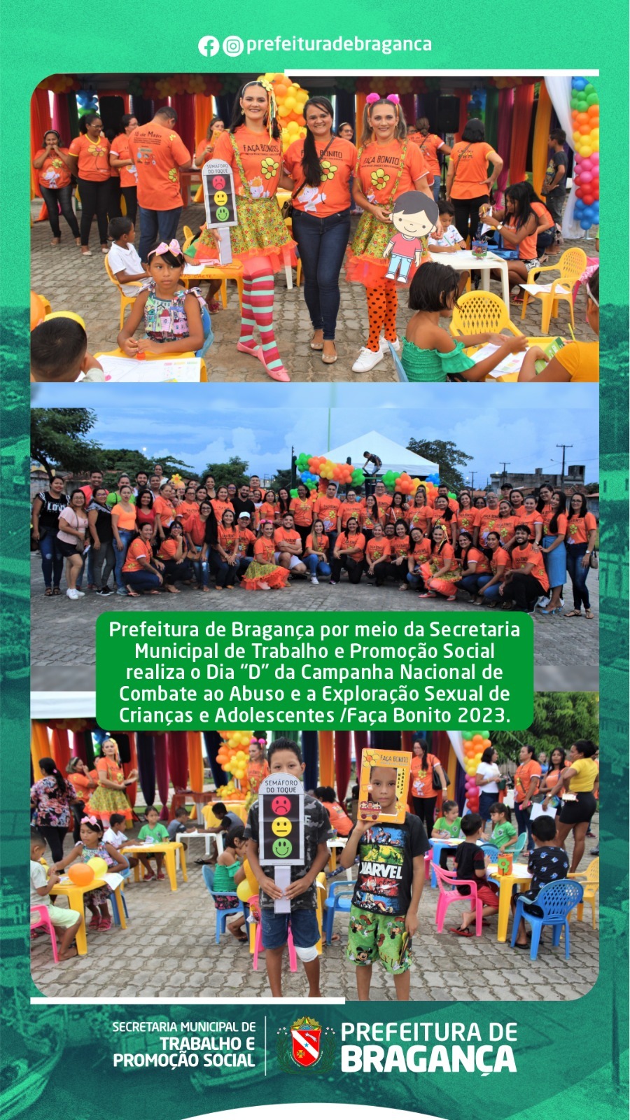 Dia “D” da Campanha Nacional de Combate ao Abuso e a Exploração Sexual de Crianças e Adolescentes – Faça Bonito 2023.