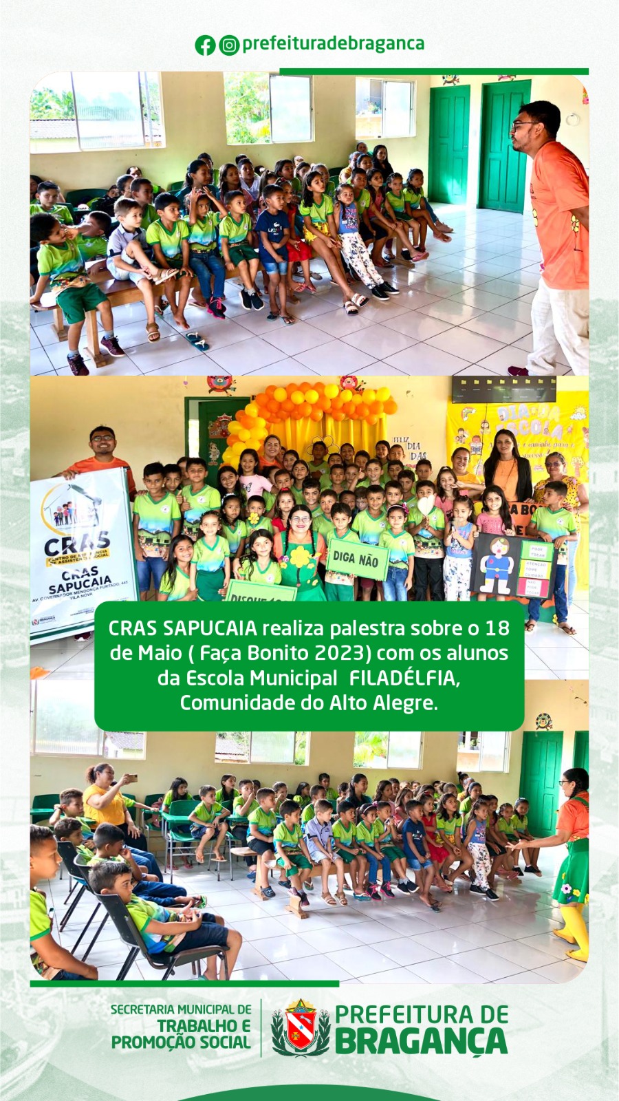 PALESTRA SOBRE O 18 DE NA COMUNIDADE DO ALTO ALEGRE.