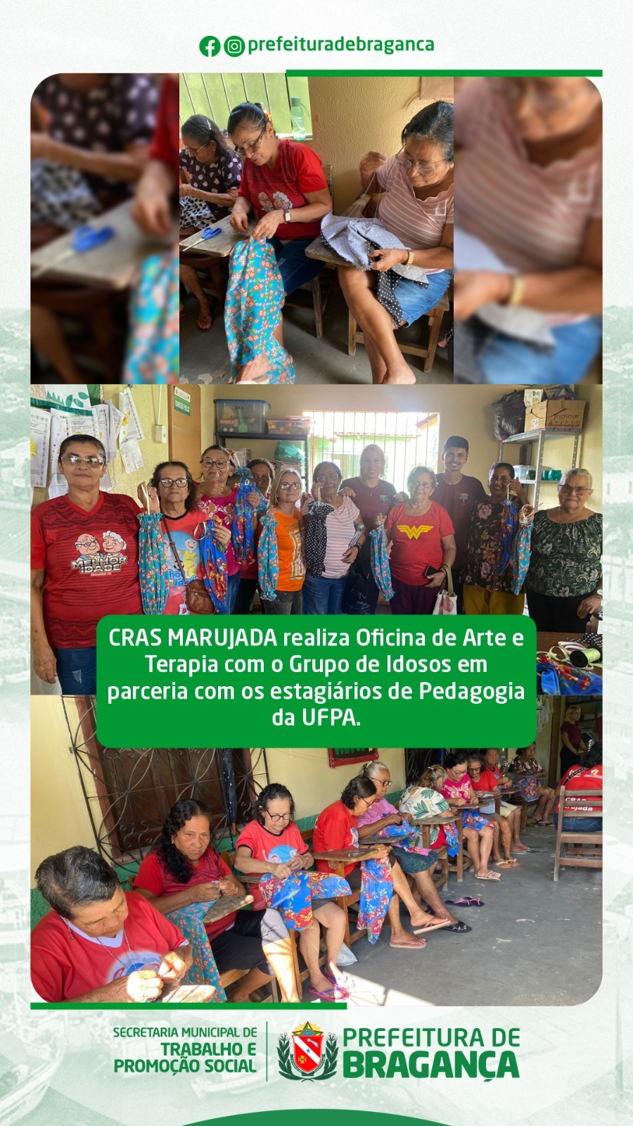 OFICINA DE ARTE E TERAPIA COM O GRUPO DE IDOSOS.