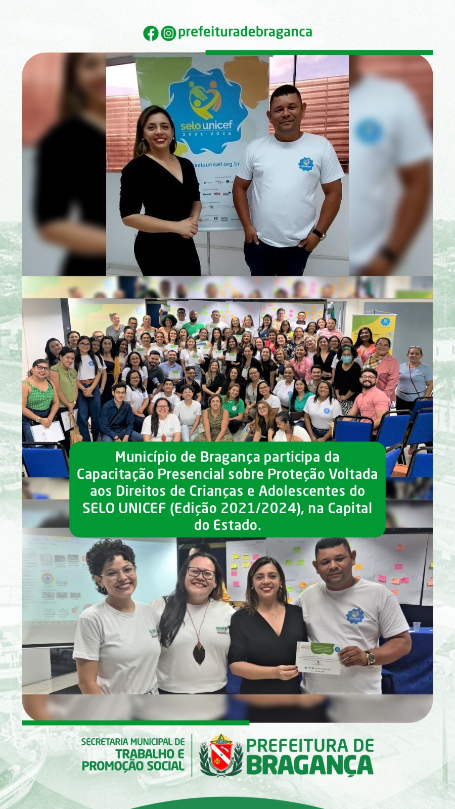 CAPACITAÇÃO PRESENCIAL SOBRE PROTEÇÃO VOLTADA AOS DIREITOS DE CRIANÇAS E ADOLESCENTES.
