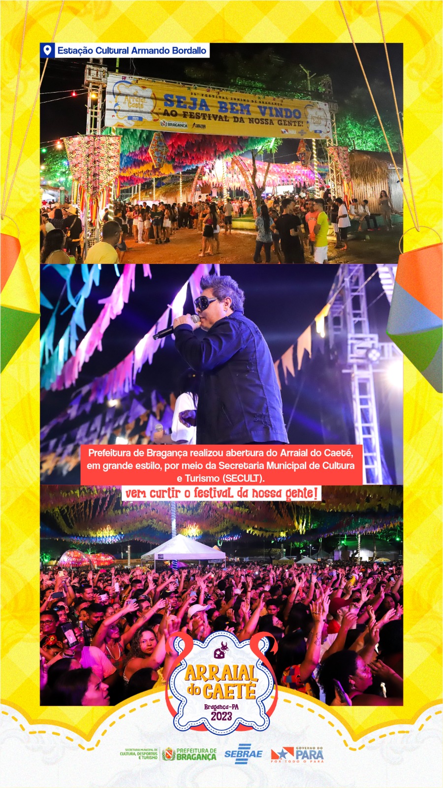 Prefeitura de Braganca realizou abertura do Arraial do Caeté.