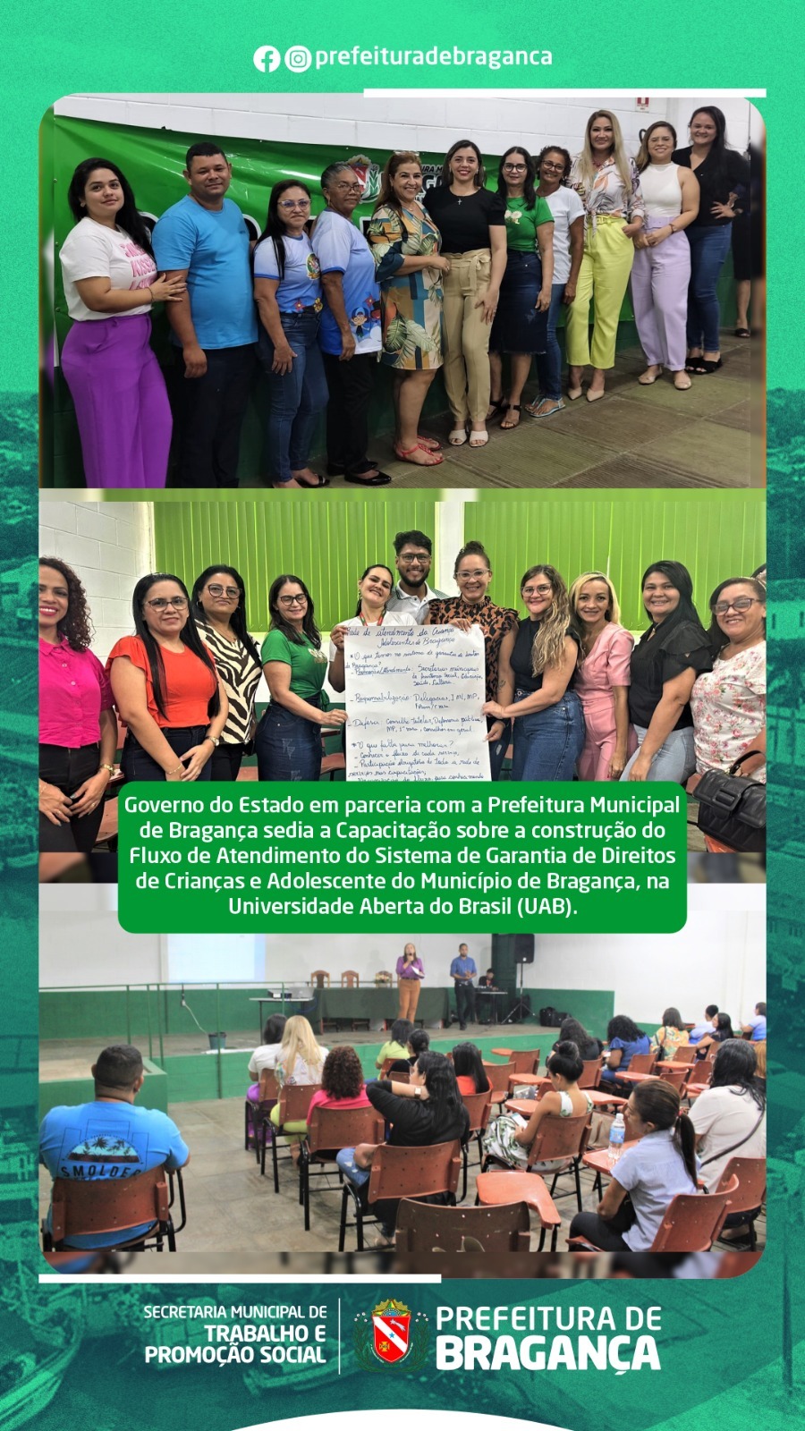 CAPACITAÇÃO SOBRE A CONSTRUÇÃO DO FLUXO DE ATENDIMENTO DO SISTEMA DE GARANTIA DE DIREITOS DE CRIANÇAS E ADOLESCENTE DO MUNICÍPIO.