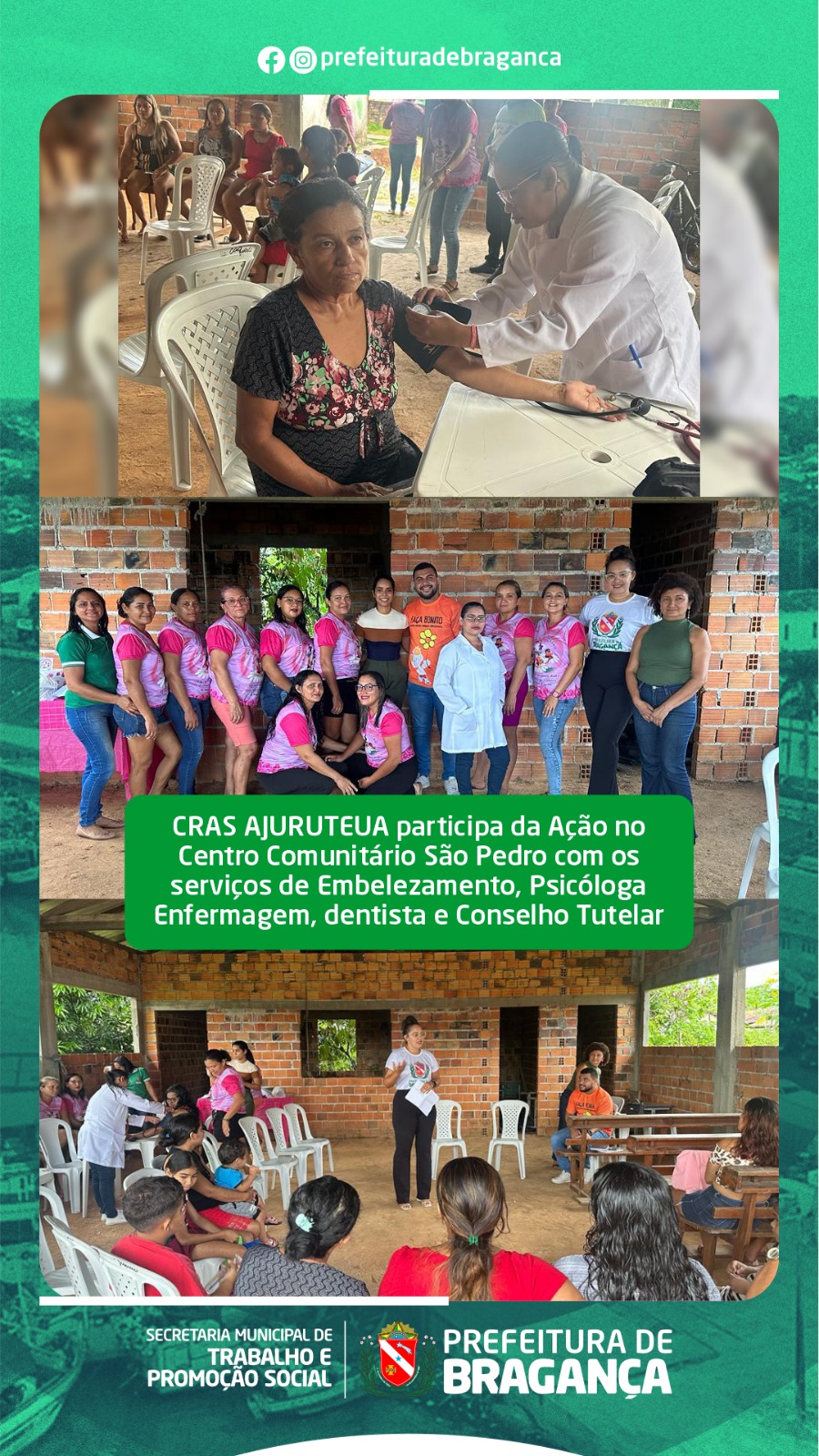 AÇÃO NO CENTRO COMUNITÁRIO SÃO PEDRO.