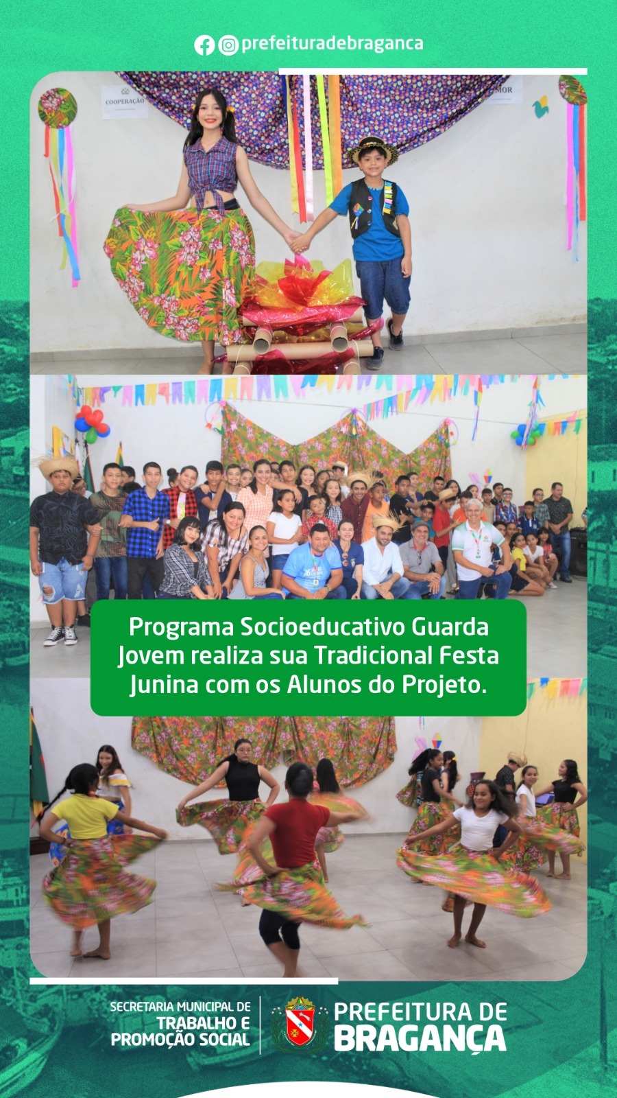 PROGRAMA SOCIOEDUCATIVO GUARDA JOVEM REALIZA SUA TRADICIONAL FESTA JUNINA COM OS ALUNOS DO PROJETO.