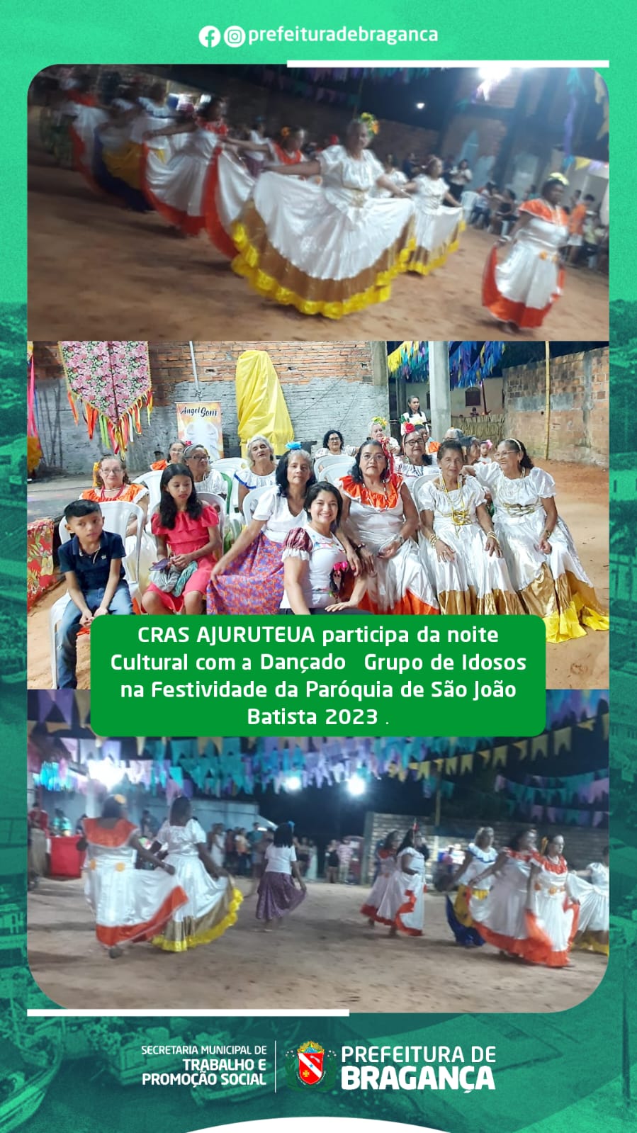 NOITE CULTURAL COM A DANÇA DO GRUPO DE IDOSOS