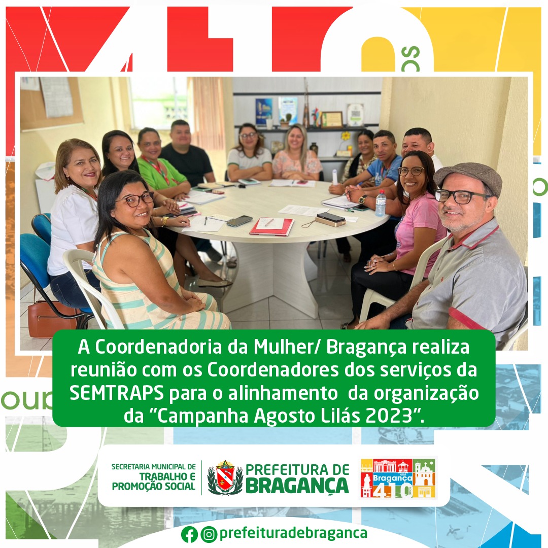 REUNIÃO PARA ORGANIZAÇÃO DA CAMPANHA AGOSTO LILÁS 2023.