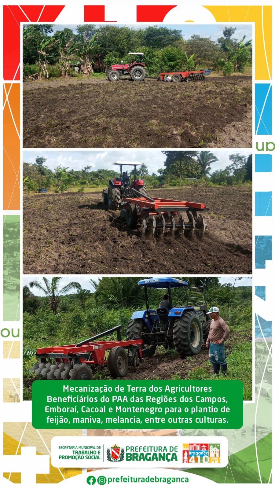 MECANIZAÇÃO DE TERRA DOS AGRICULTORES BENEFICIÁRIOS DO PAA.