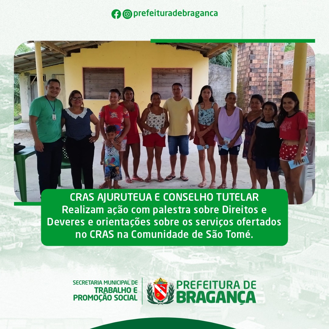 PALESTRA SOBRE DIREITOS E DEVERES E ORIENTAÇÕES SOBRE OS SERVIÇOS OFERTADOS NO CRAS.