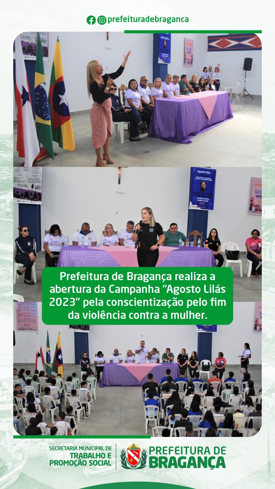 ABERTURA DA CAMPANHA AGOSTO LILÁS 2023.