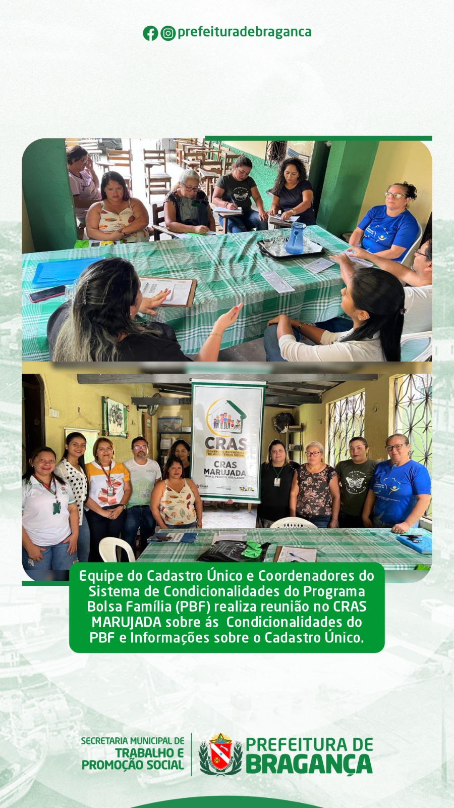 REUNIÃO SOBRE AS CONDICIONALIDADES DO PBF E INFORMAÇÕES SOBRE O CADASTRO ÚNICO.