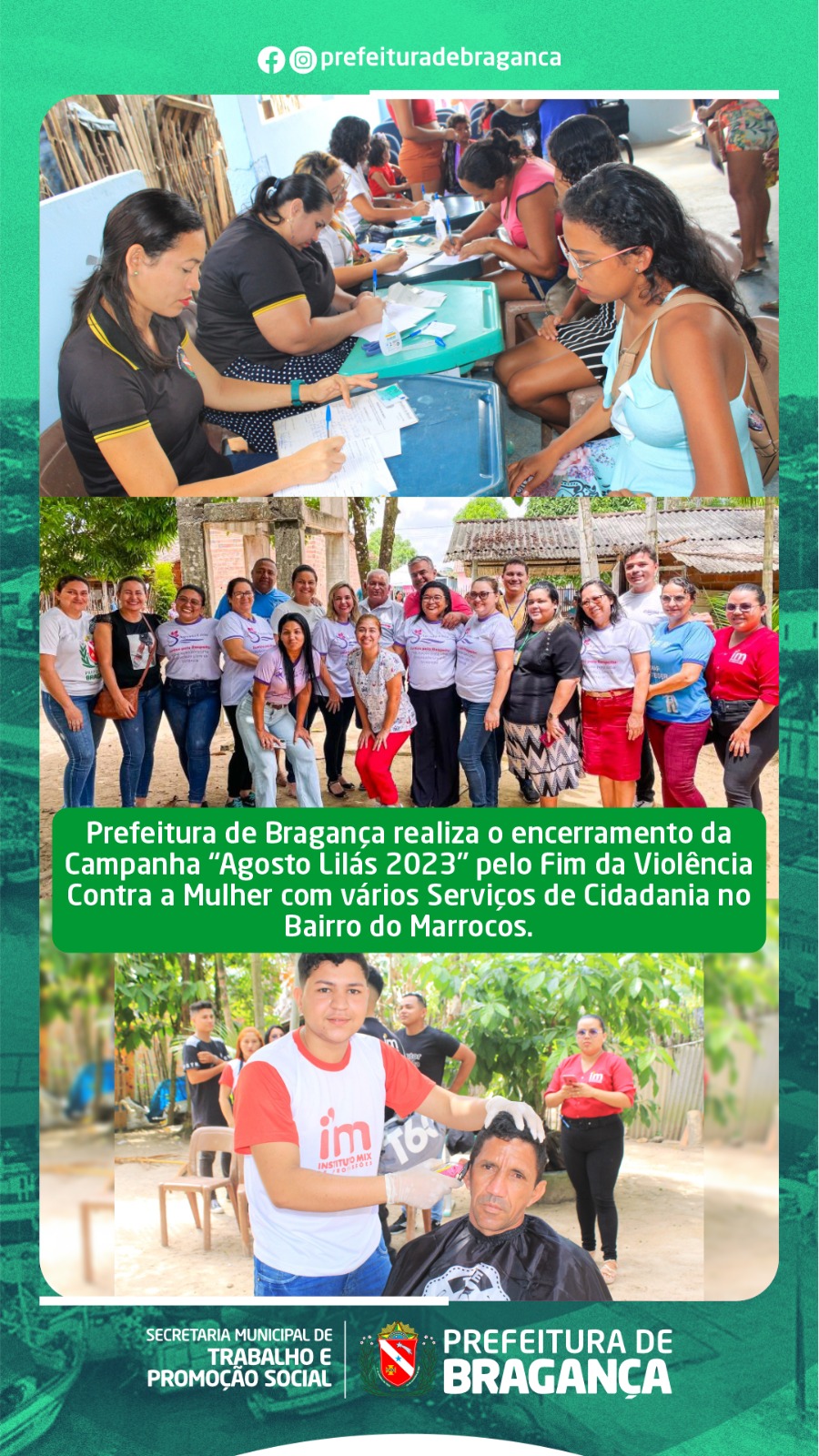 ENCERRAMENTO DA CAMPANHA “AGOSTO LILÁS 2023” PELO FIM DA VIOLÊNCIA CONTRA A MULHER.