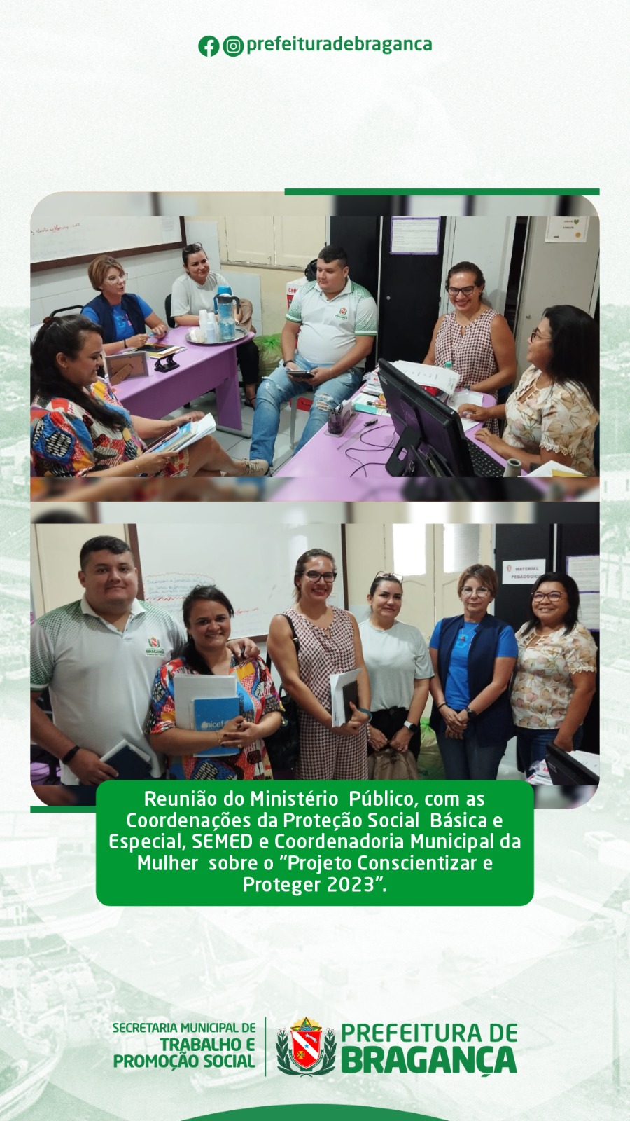 REUNIÃO DO MINISTÉRIO PÚBLICO SOBRE O “PROJETO CONSCIENTIZAR E PROTEGER 2023”.