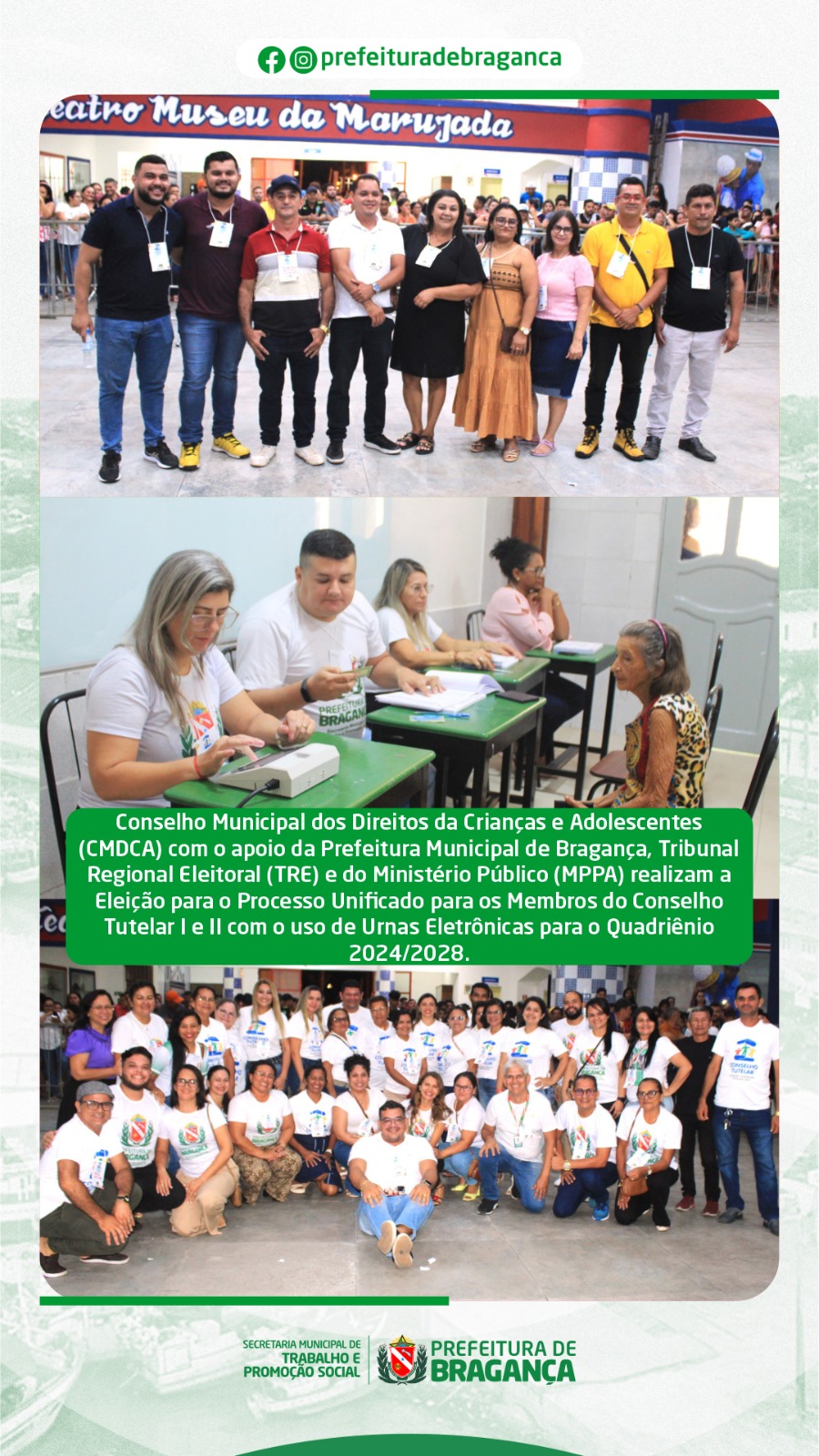 ELEIÇÃO PARA O PROCESSO UNIFICADO PARA OS MEMBROS DO CONSELHO TUTELAR I E II.