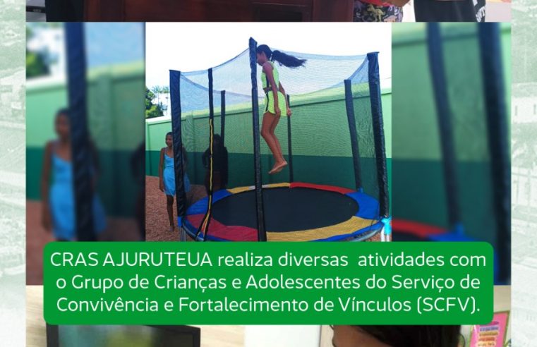 ATIVIDADES COM O GRUPO DE CRIANÇAS E ADOLESCENTES DO SCFV.