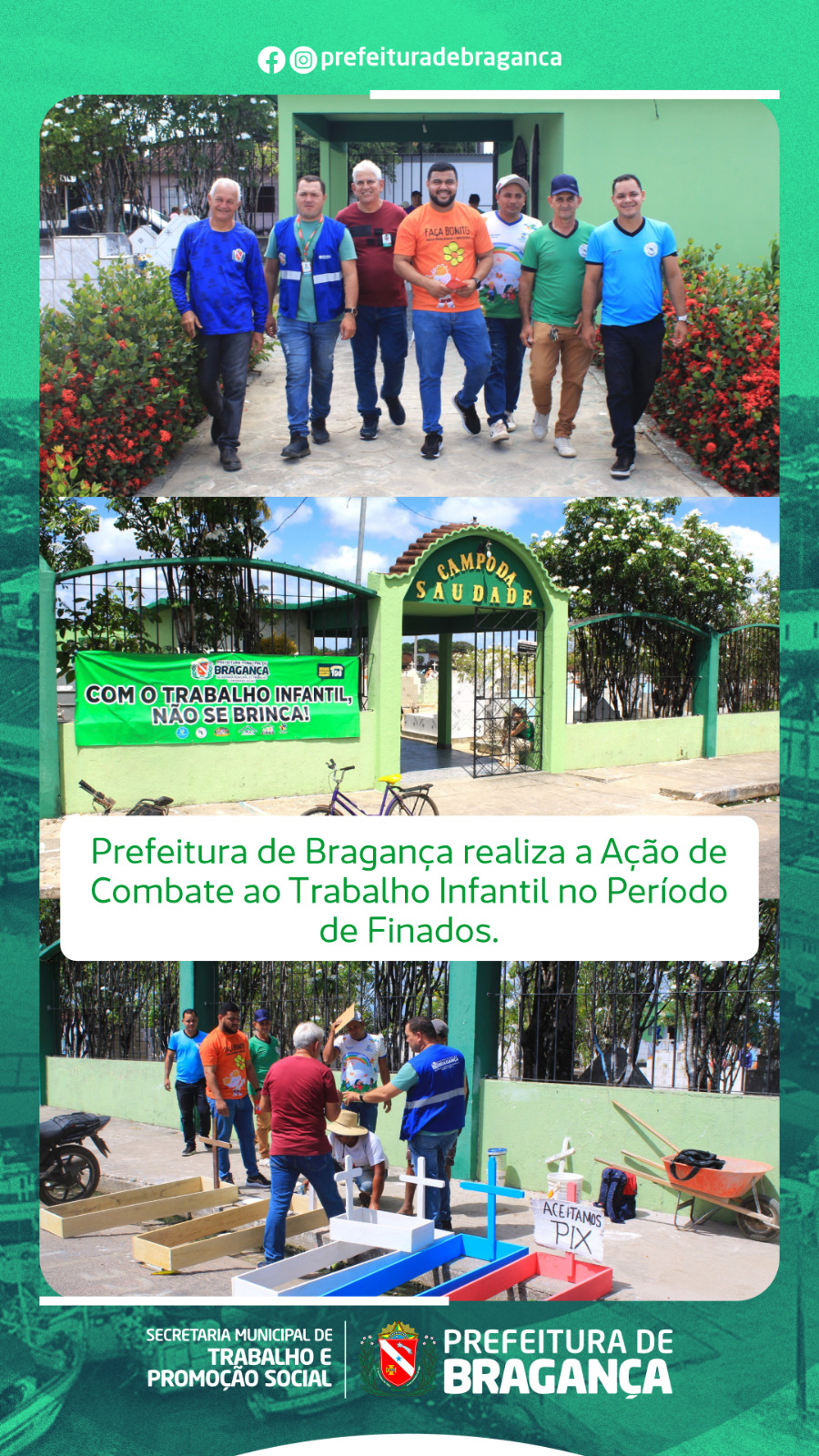 AÇÃO DE COMBATE AO TRABALHO INFANTIL NO PERÍODO DE FINADOS.