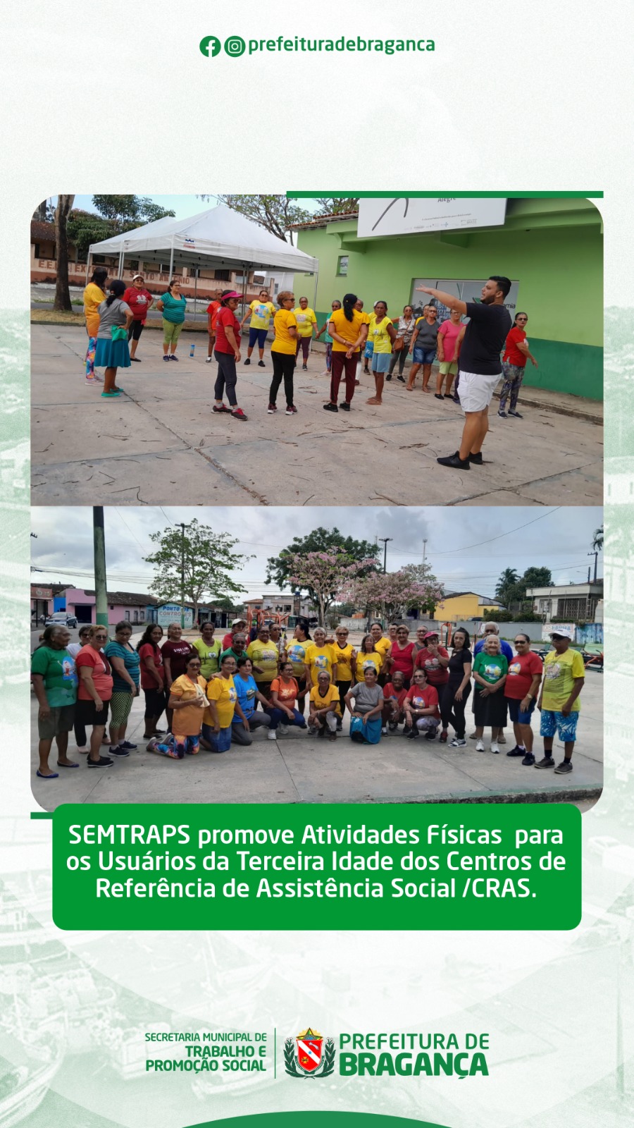 ATIVIDADES FÍSICAS PARA OS USUÁRIOS DA TERCEIRA IDADE DOS CENTROS DE REFERÊNCIA DE ASSISTÊNCIA SOCIAL.