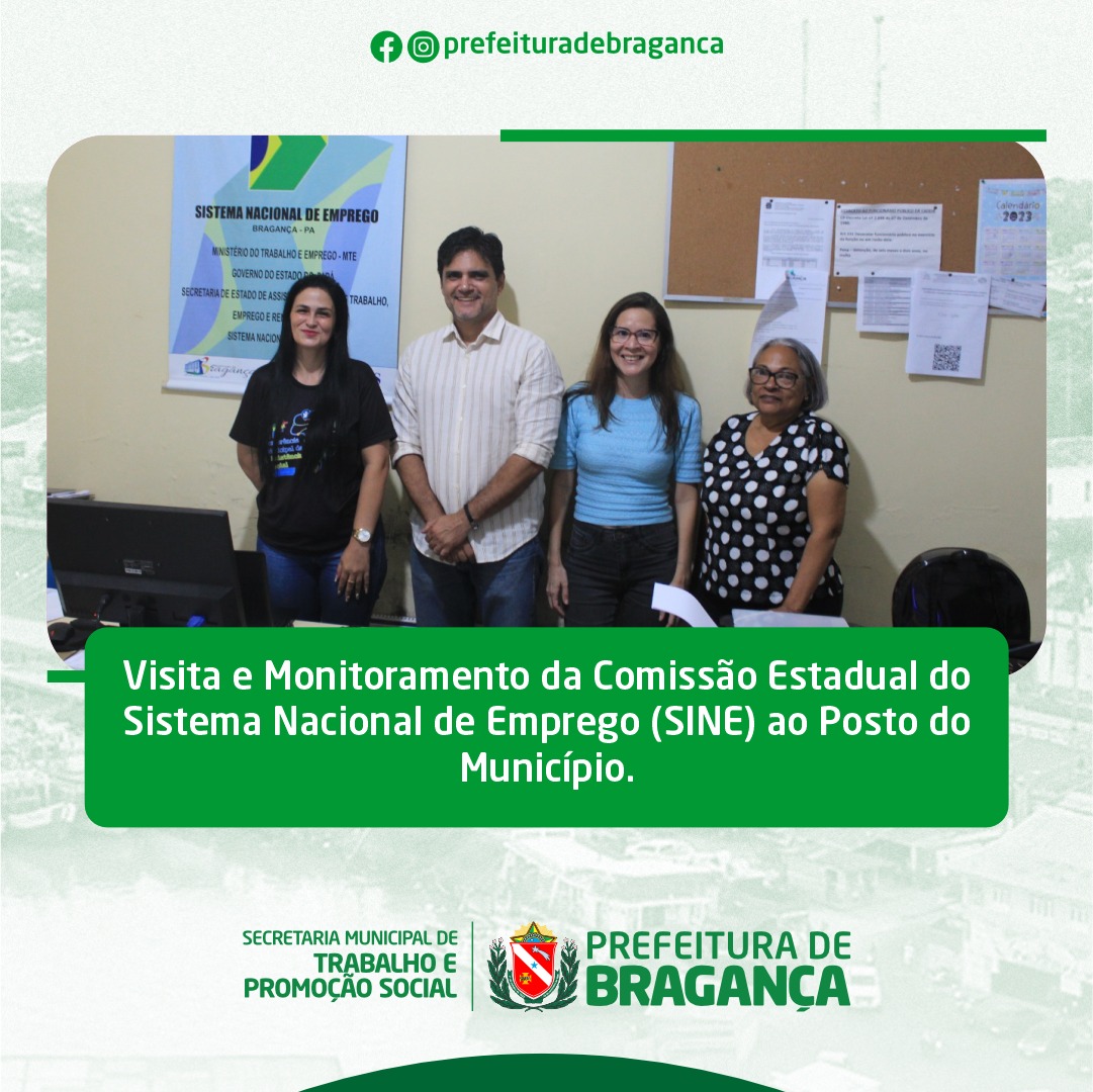 VISITA E MONITORAMENTO AO SINE DO MUNICÍPIO.