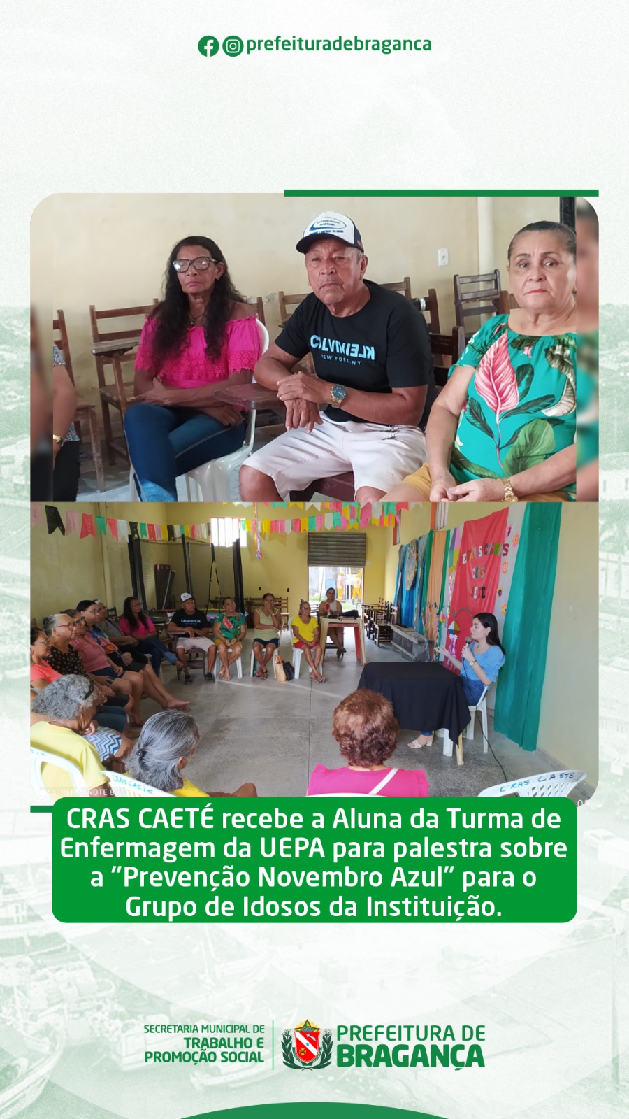 PALESTRA SOBRE A PREVENÇÃO NOVEMBRO AZUL.