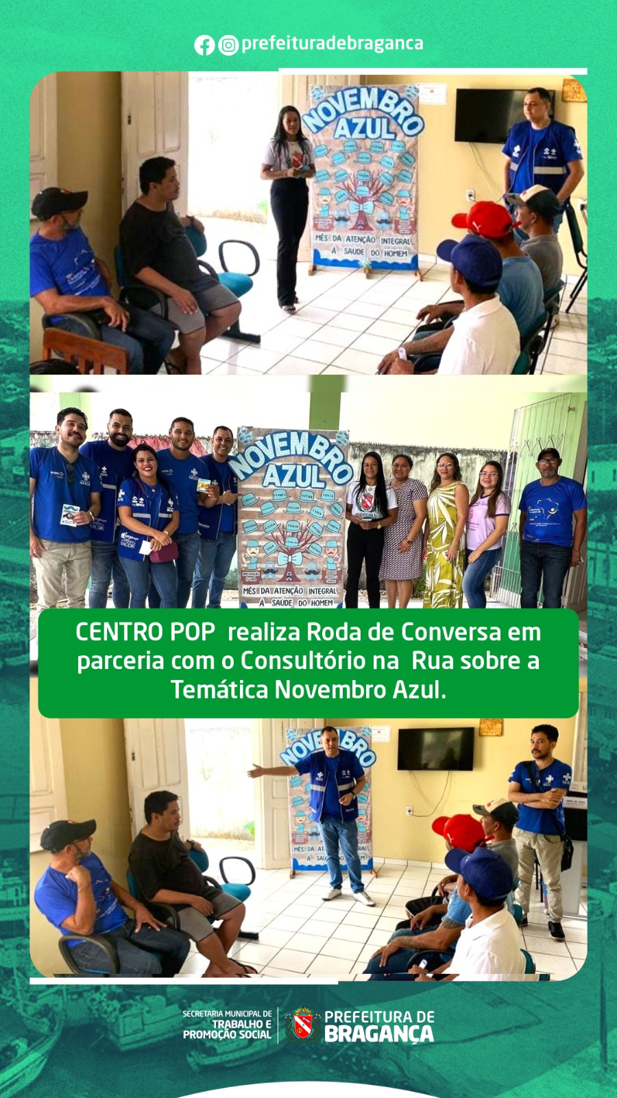 RODA DE CONVERSA SOBRE A TEMÁTICA NOVEMBRO AZUL.