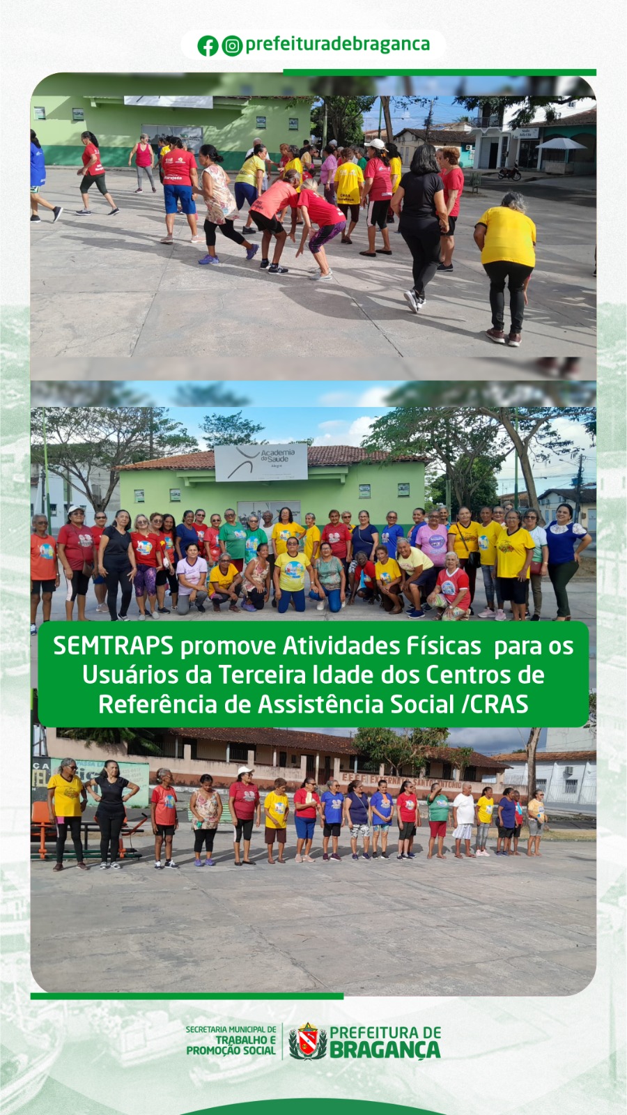 ATIVIDADES FÍSICAS PARA OS USUÁRIOS DA TERCEIRA IDADE.