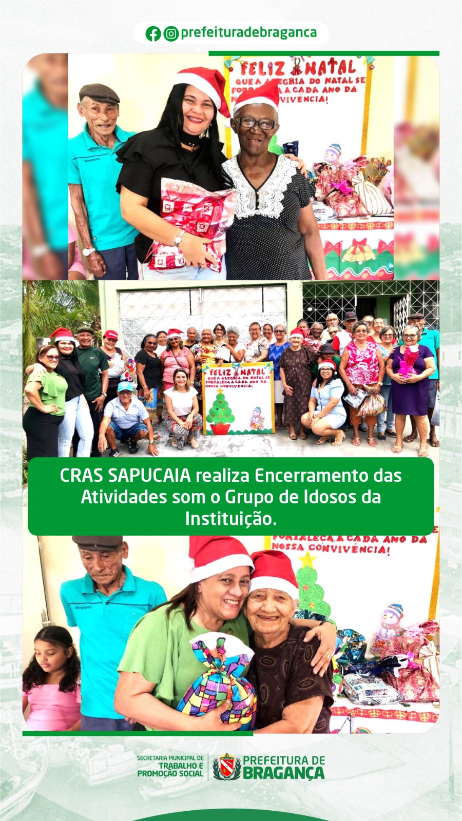 CRAS SAPUCAIA REALIZA ENCERRAMENTO DAS ATIVIDADES.