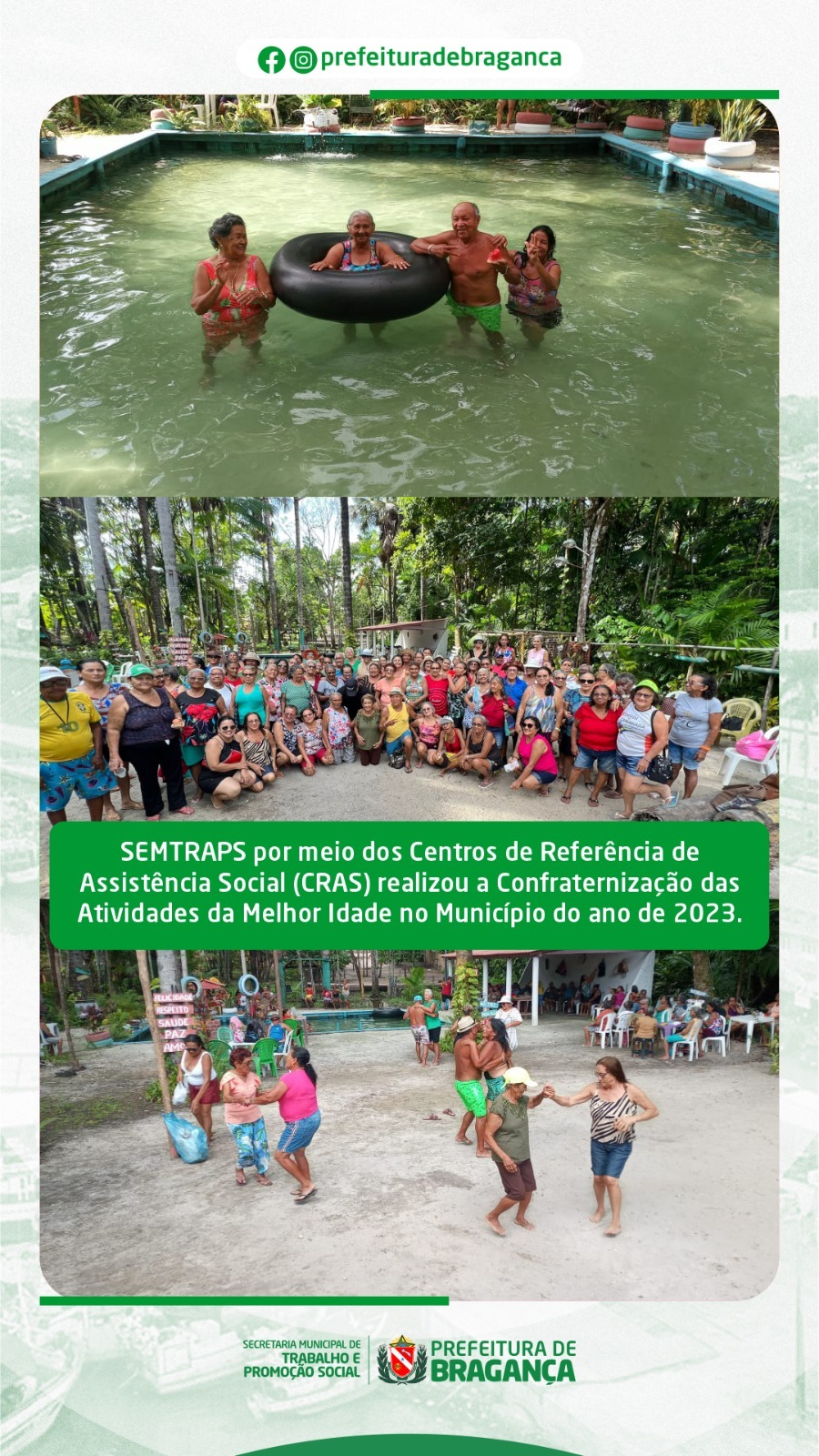 CONFRATERNIZAÇÃO DAS ATIVIDADES DA MELHOR IDADE NO MUNICÍPIO DO ANO DE 2023.