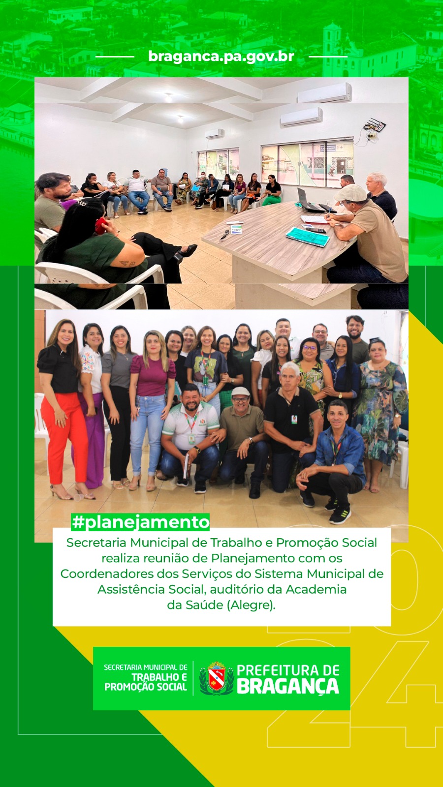 REUNIÃO DE PLANEJAMENTO COM OS COORDENADORES DOS SERVIÇOS DO SISTEMA MUNICIPAL DE ASSISTÊNCIA SOCIAL.
