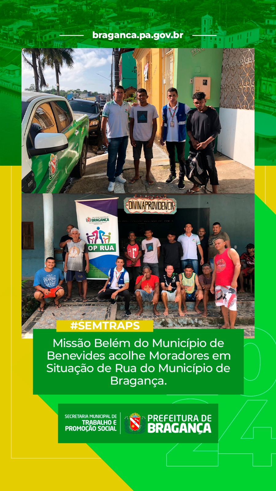 ACOLHIMENTO DE MORADORES EM SITUAÇÃO DE RUA.