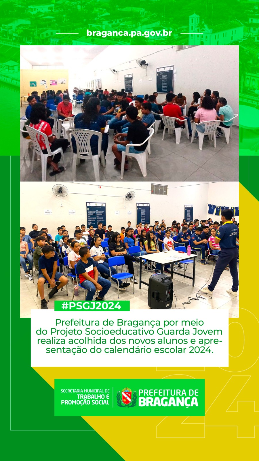 PROJETO SOCIOEDUCATIVO GUARDA JOVEM REALIZA ACOLHIDA DOS NOVOS ALUNOS