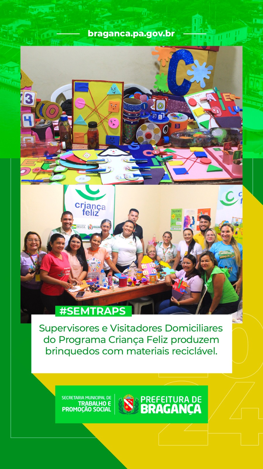 PRODUÇÃO DE BRINQUEDOS COM MATERIAIS RECICLÁVEL.