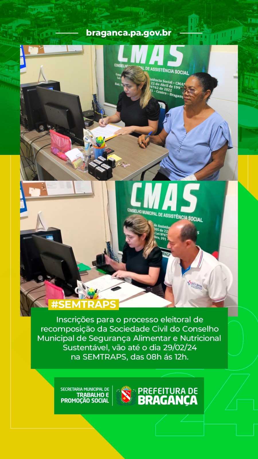 INSCRIÇÕES PARA O PROCESSO ELEITORAL COMSANS.