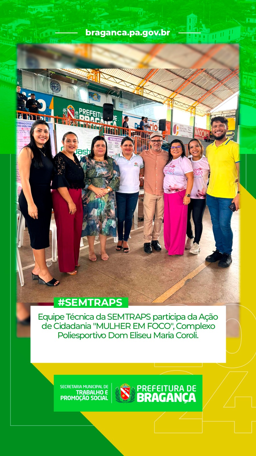 AÇÃO DE CIDADANIA “MULHER EM FOCO”.