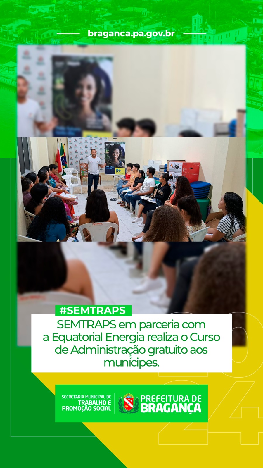 CURSO DE ADMINISTRAÇÃO GRATUITO AOS MUNÍCIPES.