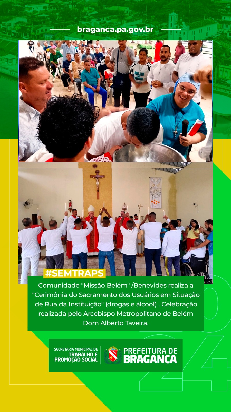 CERIMÔNIA DO SACRAMENTO PARA USUÁRIOS EM SITUAÇÃO DE RUA NA COMUNIDADE ‘MISSÃO BELÉM’, BENEVIDES