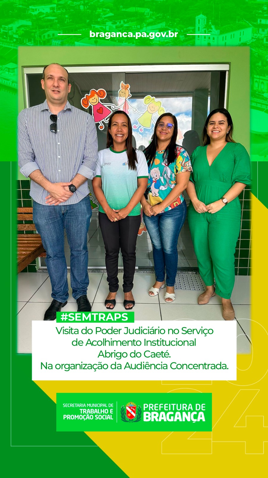 PODER JUDICIÁRIO VISITA ABRIGO DO CAETÉ PARA AUDIÊNCIA CONCENTRADA.