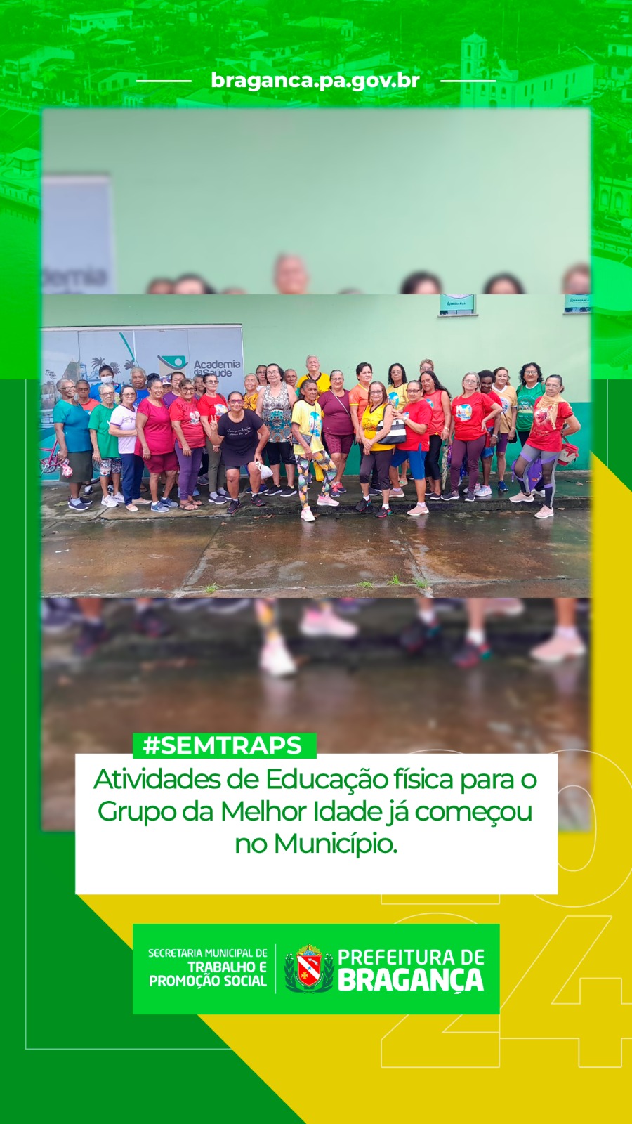ATIVIDADES DE EDUCAÇÃO FÍSICA PARA O GRUPO DA MELHOR IDADE.