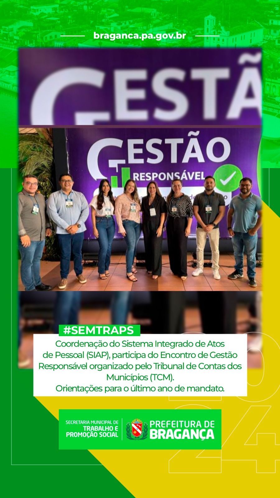 SIAP NO ENCONTRO DE GESTÃO RESPONSÁVEL DO TCM.