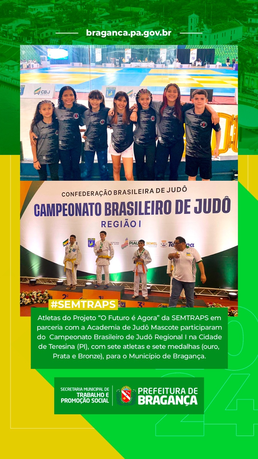 ATLETAS DO PROJETO ‘O FUTURO É AGORA’ COMPETEM NO CAMPEONATO BRASILEIRO DE JUDÔ EM TERESINA.