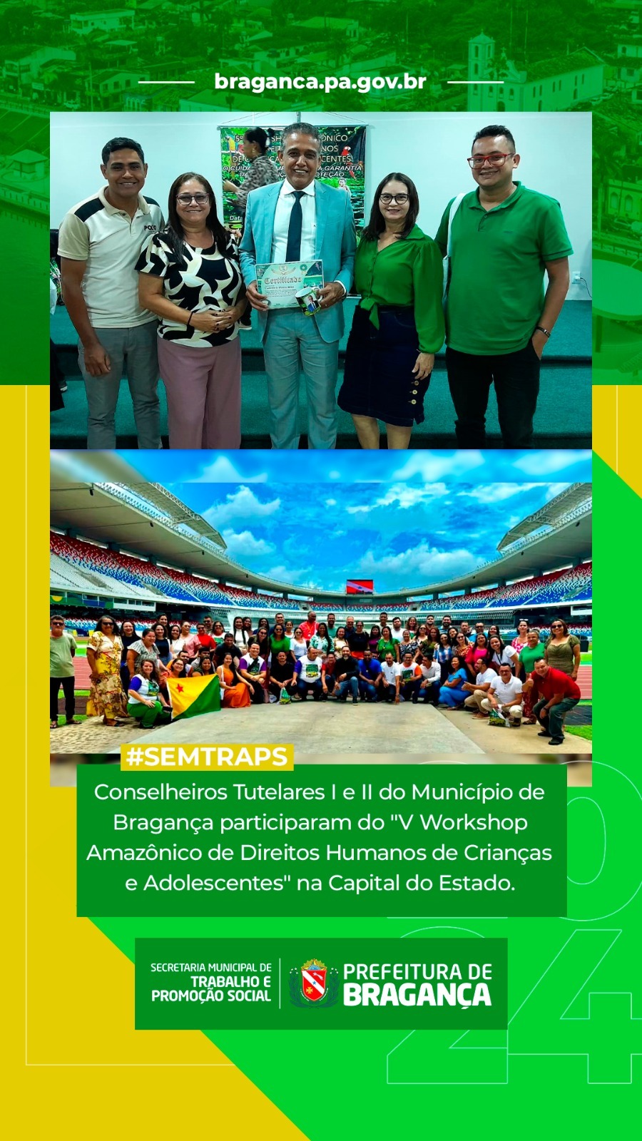 CONSELHEIROS TUTELARES DE BRAGANÇA NO V WORKSHOP DE DIREITOS HUMANOS.