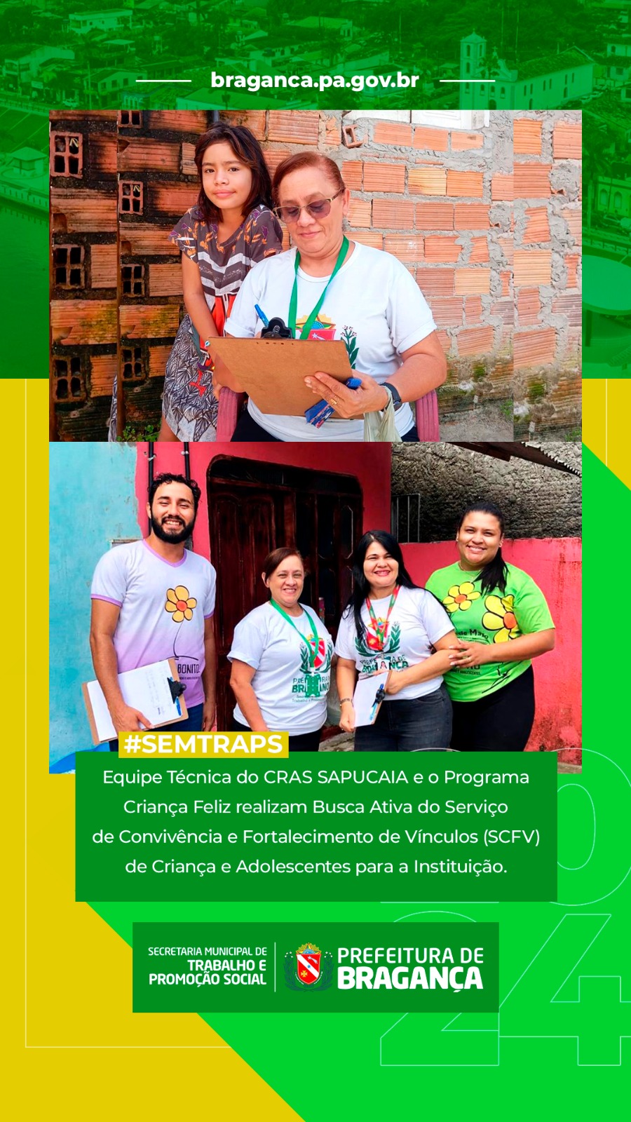 EQUIPE DO CRAS E PROGRAMA CRIANÇA FELIZ: BUSCA ATIVA POR FORTALECIMENTO DE VÍNCULOS.