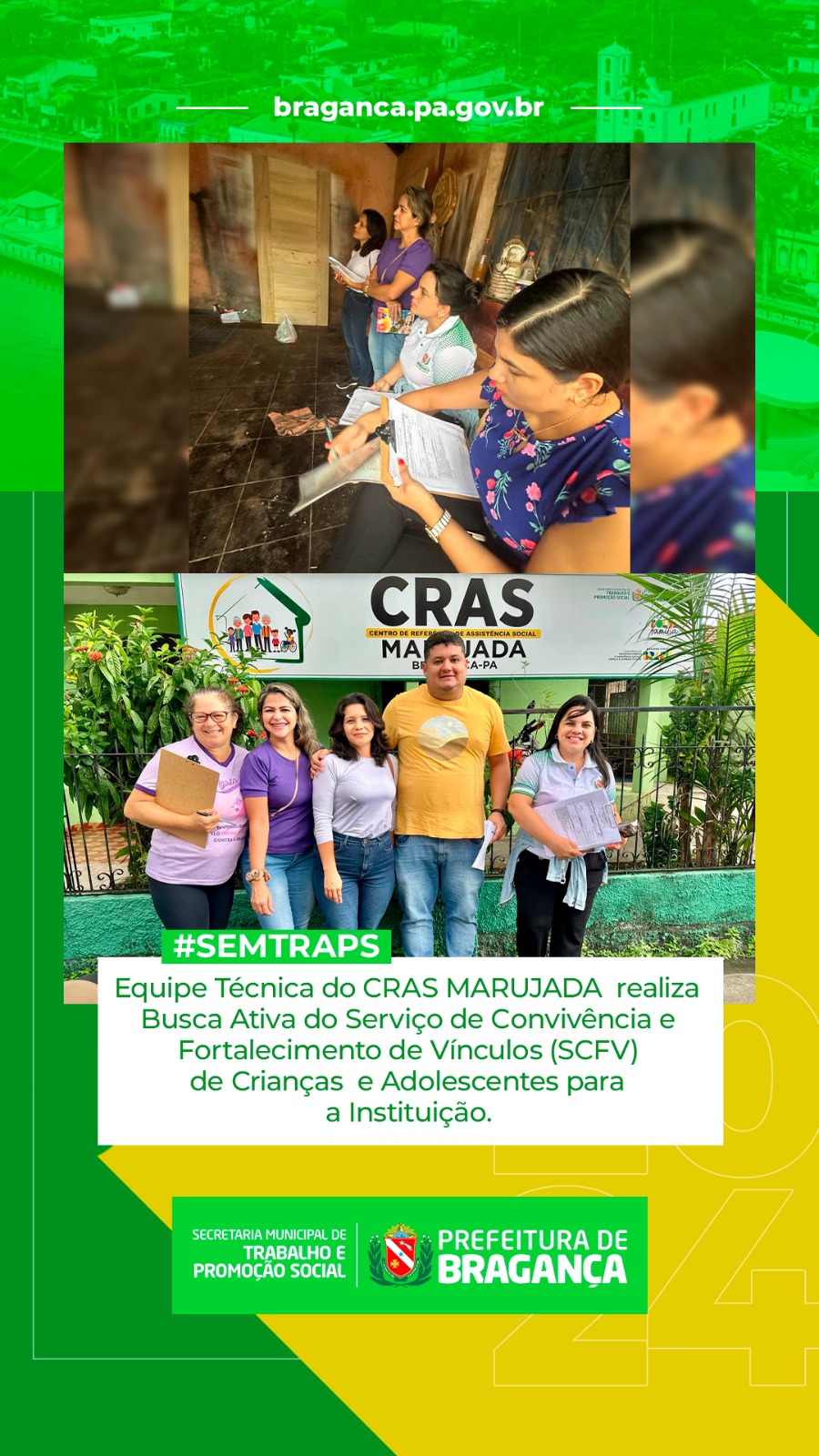 CRAS MARUJADA: BUSCA ATIVA DO SCFV PARA CRIANÇAS E ADOLESCENTES.