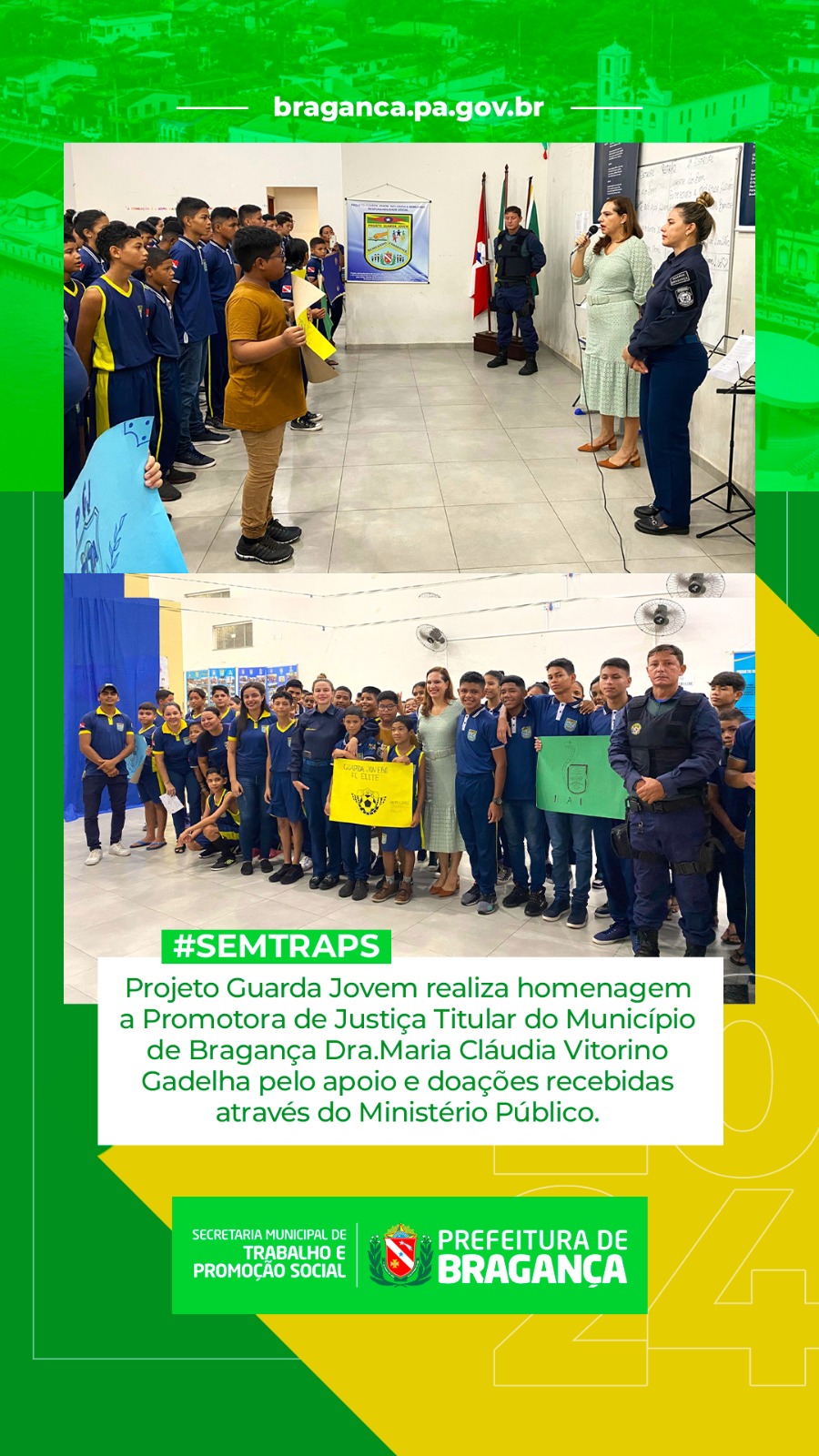 HOMENAGEM DA GUARDA JOVEM À DRA. MARIA CLAUDIA GADELHA.