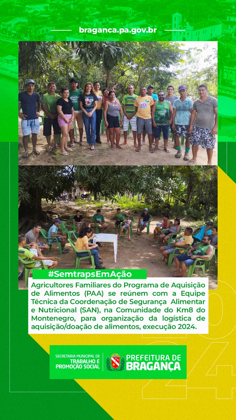 PLANEJAMENTO DO PAA: AGRICULTORES FAMILIARES E COORDENAÇÃO DE SAN EM AÇÃO.